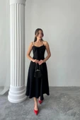 Siyah İnci Askı Detaylı Elbise thumbnail 2