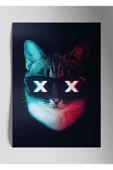 Metal Baskı Parlak Duvar Tablosu - Partycat thumbnail 1