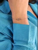 Düğüm Model Silver Renk Bileklik thumbnail 4
