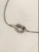 Düğüm Model Silver Renk Bileklik thumbnail 3