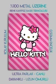 Metal Baskı - Hello Kitty, Pembe Temalı, Parlak Poster thumbnail 2