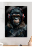 Maymun Stilist Monkey - Dekoratif Metal Tablo thumbnail 1