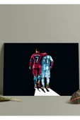 Metal Baskı Parlak Duvar Tablosu - Ronaldo Messi thumbnail 2