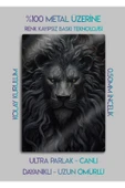 Siyah Aslan Lion - Metal Duvar Tablosu thumbnail 2
