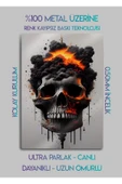 Fire Skull - Yanan Kurukafa - Metal Tablo thumbnail 2