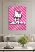Metal Baskı - Hello Kitty, Pembe Temalı, Parlak Poster thumbnail 3