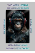 Maymun Stilist Monkey - Dekoratif Metal Tablo thumbnail 2