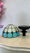 Yüceeller Tavan Vitray Avize 25cm 10" Yeşil thumbnail 3