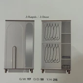 KOSOVA MDF 3 KAPILI DOLAP thumbnail 2