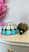 Yüceeller Tavan Vitray Eskitme Avize 30cm 12" Yeşil thumbnail 2