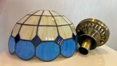 Yüceeller Tavan Vitray Eskitme Avize 30cm 12" Mavi thumbnail 2
