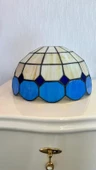 Yüceeller Tavan Vitray Avize 30cm 12" Mavi thumbnail 2