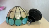 Yüceeller Tavan Vitray Avize 30cm 12" Yeşil thumbnail 3