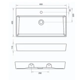 VEGA LAVABO 80cm TURAVİT thumbnail 3