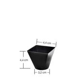 Plastik Mini Kap Siyah 60 cc - 25 Adet thumbnail 2