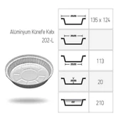 Alüminyum Künefe Kabı - 100 Adet thumbnail 2