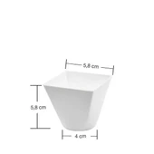 Plastik Mini Kap Beyaz 120cc - 25 Adet thumbnail 2