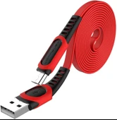 Zipax  Vodafone Smart Tab 7 Şarj Kablosu Micro USB Yassı 1Metre 2.4A thumbnail 3