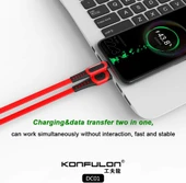 Zipax  Vodafone Smart Tab 7 Şarj Kablosu Micro USB Yassı 1Metre 2.4A thumbnail 4