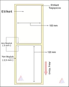 KUŞE BARKOD ETİKETİ 120X100 300´LÜ thumbnail 2