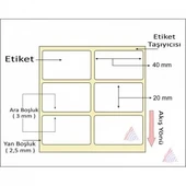 TERMAL BARKOD ETİKETİ 20X40 2´Lİ 2000´Lİ thumbnail 2