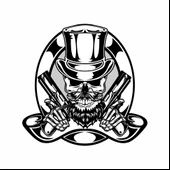 Kurukafa 4 Sticker 10x10 cmRenkli Sticker thumbnail 1