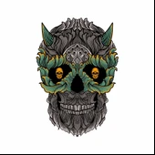Kurukafa Sticker 10x10 cmRenkli Sticker thumbnail 1