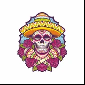 Kurukafa Sticker 4 10x10 cmRenkli Sticker thumbnail 1