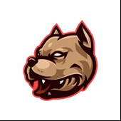 Pitbull 2 Sticker 10x10 cmRenkli Sticker thumbnail 1