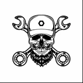 Kurukafa 5 Sticker 10x10 cmRenkli Sticker thumbnail 1