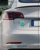 Sevimli Canavar Sticker 10x10 cmRenkli Sticker thumbnail 4