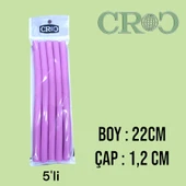 Croc 1241 Sosis Bigudi 5li Pembe Boy:22Cm Çap:1.2Cm thumbnail 2