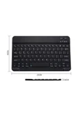 Bluetooth Klavye Android Ios Windows Için Uyumlu Tablet Telefon Şarjlı Klavye Mouse Set thumbnail 2