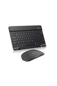Bluetooth Klavye Android Ios Windows Için Uyumlu Tablet Telefon Şarjlı Klavye Mouse Set thumbnail 1