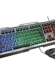 Trust Gxt 845 Tural Oyuncu Combo Kablolu Q Klavye Mouse Set thumbnail 1