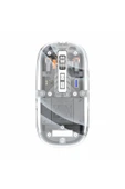 FMOUSE M133 Şeffaf Kablosuz Bluetooth Mouse Üç Modlu Sessiz Şarj Edilebilir thumbnail 2