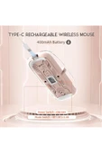 M133 Şeffaf Kablosuz Bluetooth Mouse Üç Modlu Sessiz Şarj Edilebilir thumbnail 3
