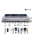 Pc Macbook 14'ü 1 Arada Type-c Multifonksiyonel Dönüştürücü Hub thumbnail 4