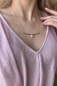 8,5 mm Tasarım Doğal İnci Kolye thumbnail 7