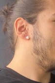 8,5 mm Doğal İnci Top Küpe thumbnail 3