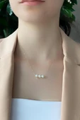 7,5 mm Tatlı Su Doğal İnci Kolye thumbnail 3