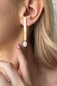 10,5 mm Tatlı Su Doğal İnci Küpe thumbnail 1