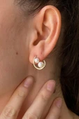 6,5 mm Çift Doğal İnci Küpe thumbnail 3