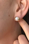9,5 mm Doğal İnci Küpe thumbnail 1