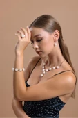 2,5 mm Prenses Model Doğal İnci Kolye thumbnail 3