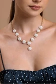 2,5 mm Prenses Model Doğal İnci Kolye thumbnail 1