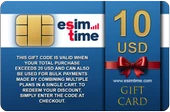 Esimtime 10 USD Dijital Hediye Kartı thumbnail 1