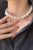 13,5 mm Sıralı Doğal İnci Kolye thumbnail 5