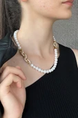 7,5 mm Doğal Tatlı Su İnci Kadın Kolye thumbnail 3
