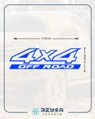 4x4 Ofroad Sticker 17x17 Cm Mavi thumbnail 2